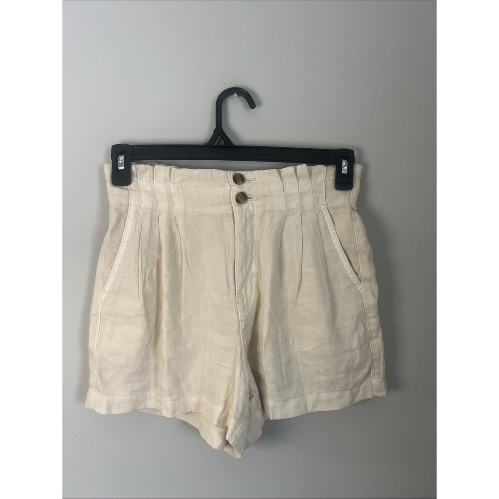 Women's American Eagle Beige Linen Blend Shorts Size 4